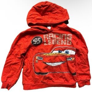 Disney Pixar Cars Lightening McQueen Red Hoodie Size 6